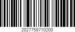 Código de barras (EAN, GTIN, SKU, ISBN): '2027759710200'