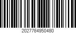 Código de barras (EAN, GTIN, SKU, ISBN): '2027784950480'