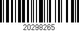 Código de barras (EAN, GTIN, SKU, ISBN): '20298265'
