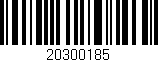 Código de barras (EAN, GTIN, SKU, ISBN): '20300185'