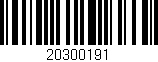 Código de barras (EAN, GTIN, SKU, ISBN): '20300191'