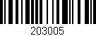 Código de barras (EAN, GTIN, SKU, ISBN): '203005'