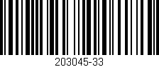 Código de barras (EAN, GTIN, SKU, ISBN): '203045-33'