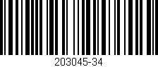 Código de barras (EAN, GTIN, SKU, ISBN): '203045-34'