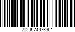 Código de barras (EAN, GTIN, SKU, ISBN): '2030974376601'