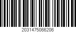 Código de barras (EAN, GTIN, SKU, ISBN): '2031475066206'