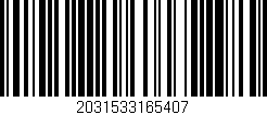 Código de barras (EAN, GTIN, SKU, ISBN): '2031533165407'