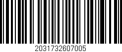 Código de barras (EAN, GTIN, SKU, ISBN): '2031732607005'