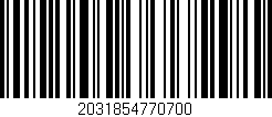 Código de barras (EAN, GTIN, SKU, ISBN): '2031854770700'