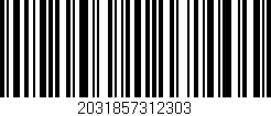 Código de barras (EAN, GTIN, SKU, ISBN): '2031857312303'