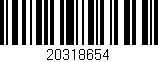 Código de barras (EAN, GTIN, SKU, ISBN): '20318654'