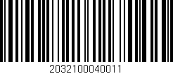 Código de barras (EAN, GTIN, SKU, ISBN): '2032100040011'