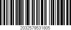 Código de barras (EAN, GTIN, SKU, ISBN): '2032579531805'
