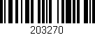 Código de barras (EAN, GTIN, SKU, ISBN): '203270'