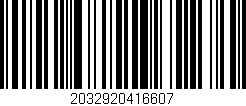 Código de barras (EAN, GTIN, SKU, ISBN): '2032920416607'