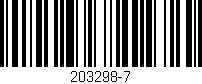 Código de barras (EAN, GTIN, SKU, ISBN): '203298-7'