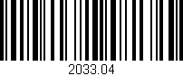Código de barras (EAN, GTIN, SKU, ISBN): '2033.04'