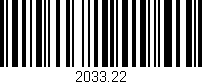 Código de barras (EAN, GTIN, SKU, ISBN): '2033.22'