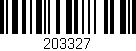 Código de barras (EAN, GTIN, SKU, ISBN): '203327'