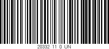 Código de barras (EAN, GTIN, SKU, ISBN): '20332_11_0_UN'