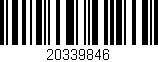 Código de barras (EAN, GTIN, SKU, ISBN): '20339846'