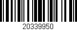Código de barras (EAN, GTIN, SKU, ISBN): '20339950'