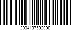 Código de barras (EAN, GTIN, SKU, ISBN): '2034187502000'