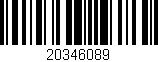Código de barras (EAN, GTIN, SKU, ISBN): '20346089'