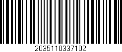 Código de barras (EAN, GTIN, SKU, ISBN): '2035110337102'