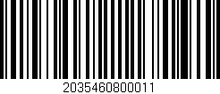 Código de barras (EAN, GTIN, SKU, ISBN): '2035460800011'