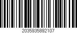 Código de barras (EAN, GTIN, SKU, ISBN): '2035935892107'