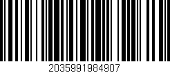 Código de barras (EAN, GTIN, SKU, ISBN): '2035991984907'