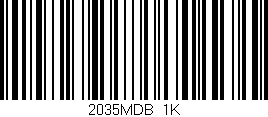 Código de barras (EAN, GTIN, SKU, ISBN): '2035MDB/1K'