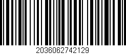 Código de barras (EAN, GTIN, SKU, ISBN): '2036062742129'