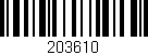 Código de barras (EAN, GTIN, SKU, ISBN): '203610'