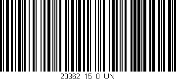 Código de barras (EAN, GTIN, SKU, ISBN): '20362_15_0_UN'