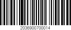 Código de barras (EAN, GTIN, SKU, ISBN): '2036900700014'