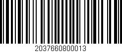 Código de barras (EAN, GTIN, SKU, ISBN): '2037660800013'