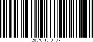 Código de barras (EAN, GTIN, SKU, ISBN): '20376_15_0_UN'