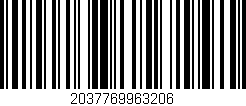 Código de barras (EAN, GTIN, SKU, ISBN): '2037769963206'