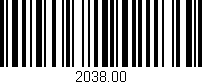 Código de barras (EAN, GTIN, SKU, ISBN): '2038.00'