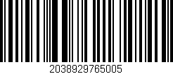Código de barras (EAN, GTIN, SKU, ISBN): '2038929765005'