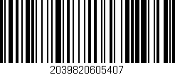 Código de barras (EAN, GTIN, SKU, ISBN): '2039820605407'