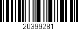 Código de barras (EAN, GTIN, SKU, ISBN): '20399281'