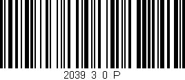 Código de barras (EAN, GTIN, SKU, ISBN): '2039_3_0_P'