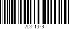 Código de barras (EAN, GTIN, SKU, ISBN): '203/1376'