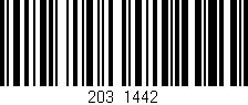 Código de barras (EAN, GTIN, SKU, ISBN): '203/1442'