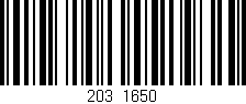 Código de barras (EAN, GTIN, SKU, ISBN): '203/1650'