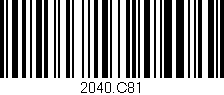 Código de barras (EAN, GTIN, SKU, ISBN): '2040.C81'