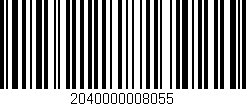 Código de barras (EAN, GTIN, SKU, ISBN): '2040000008055'